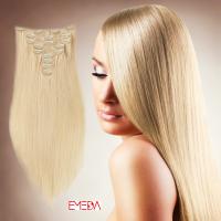 Blonde clip in hair extensions for white women YL138